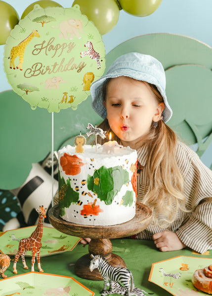 Happy Birthday Safari Folieballong 4 - Ballonglevering.no
