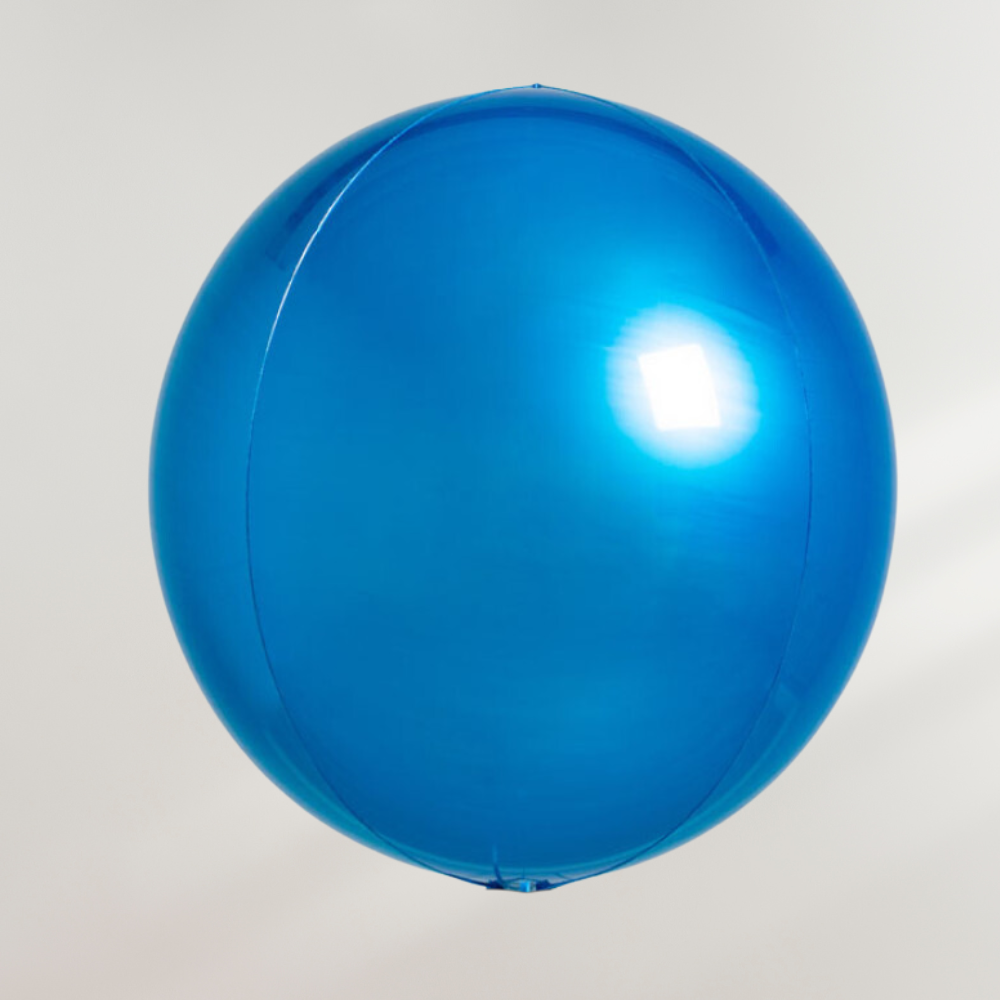 Globe Ballong Blå Metallisk