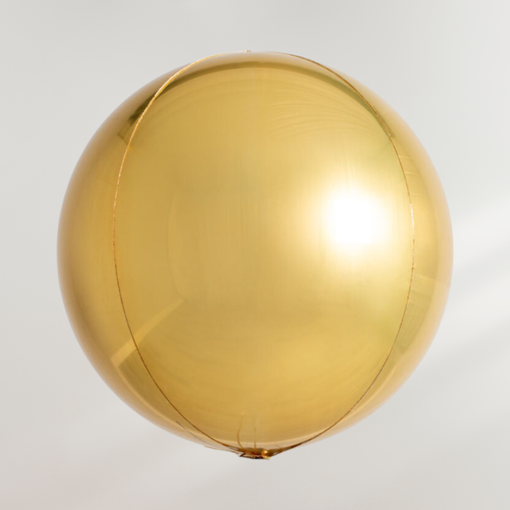 Globe Ballong Gull Metallisk