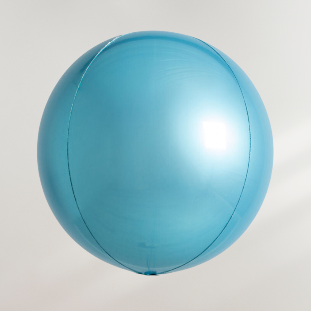 Globe Ballong Lyseblå Metallisk
