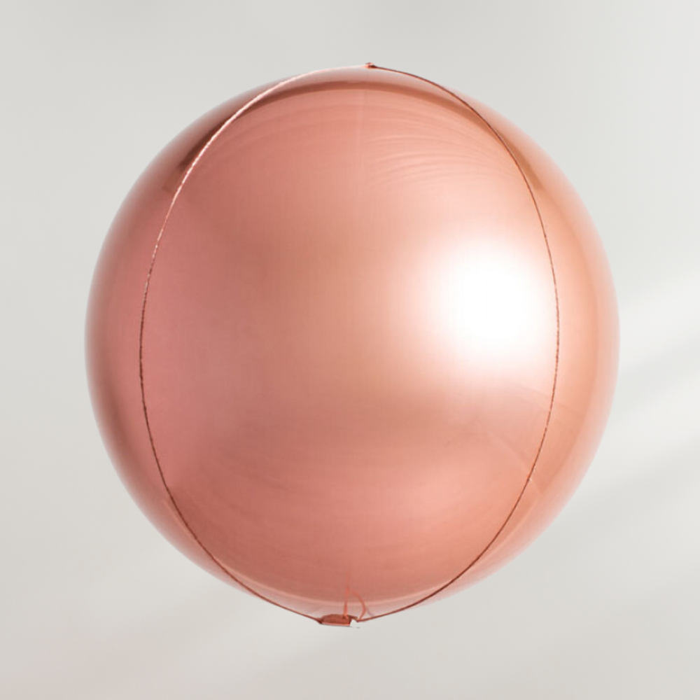 Globe Ballong Rosegull Metallisk