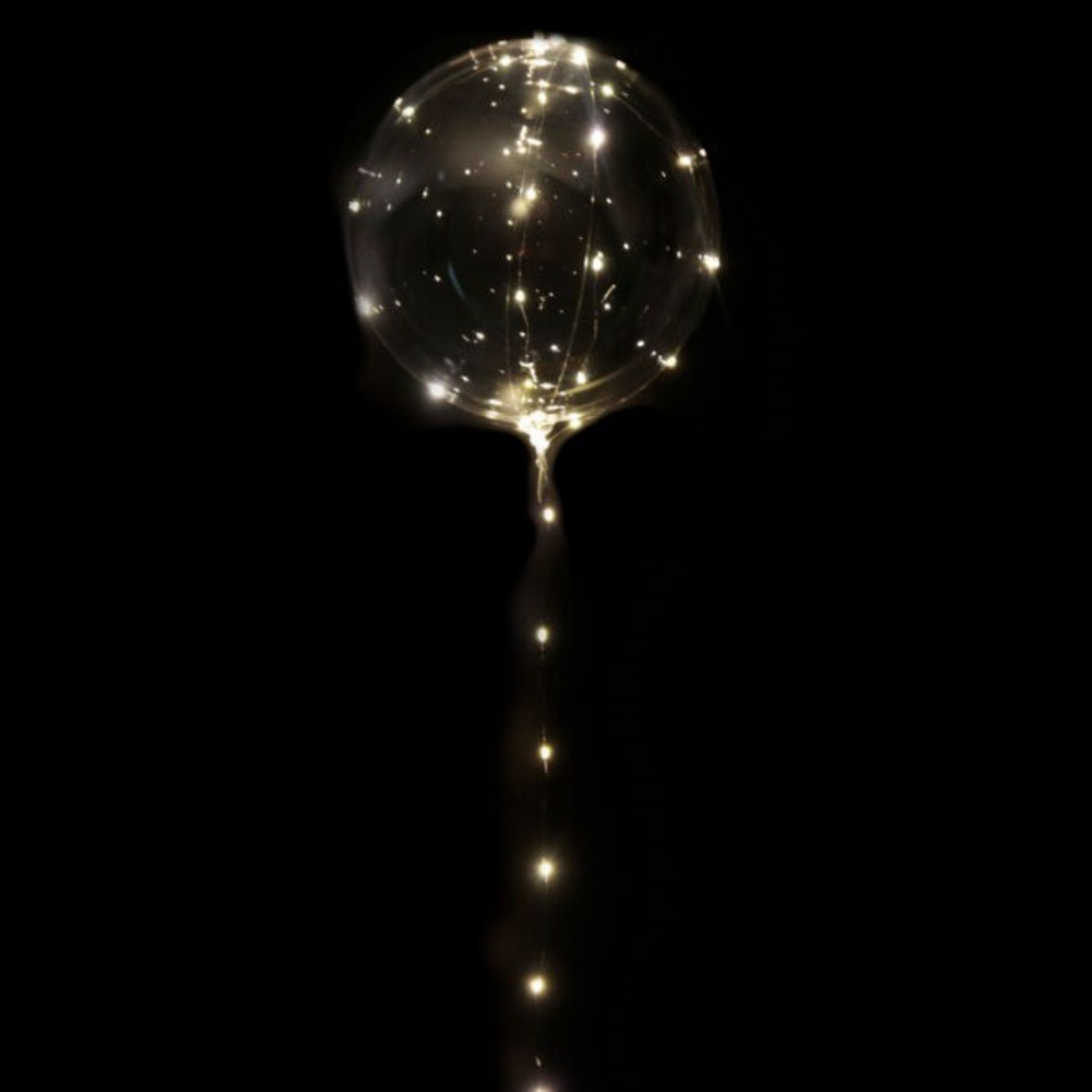 Transparent Globe Ballong med LED-lys
