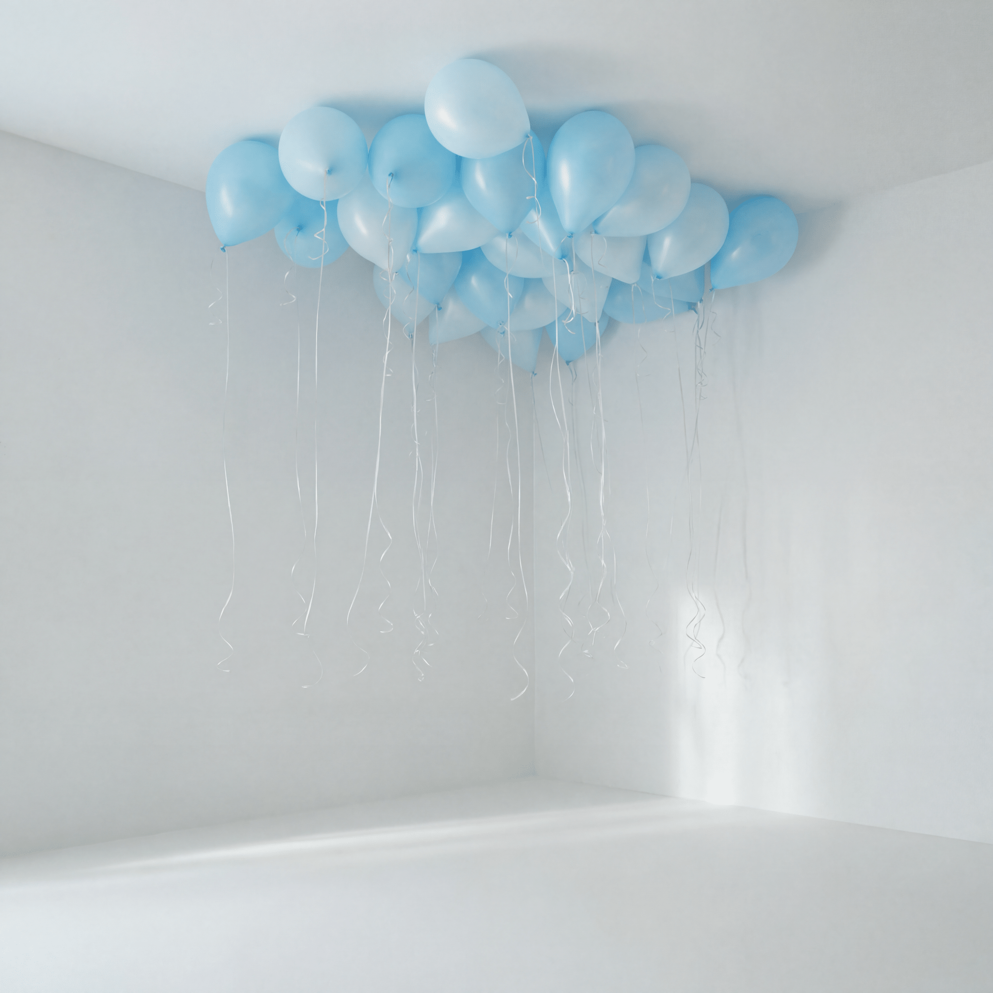 Baby Blue Takballonger - Ballonglevering.no