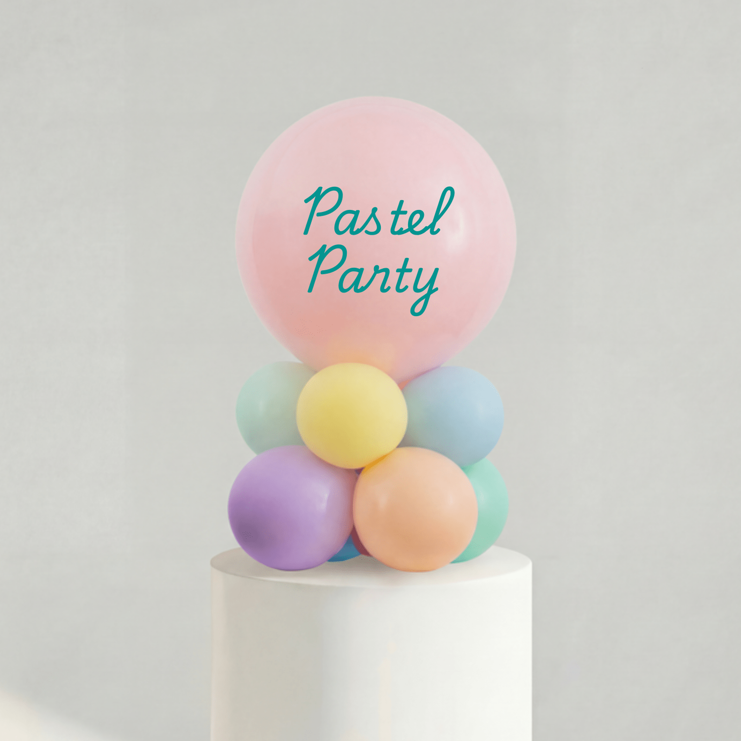 Ballong Stack — Pastell Regnbue - Ballonglevering.no