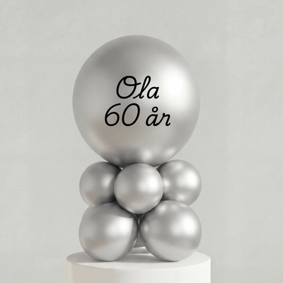Ballong Stack — Sølv Eleganse - Ballonglevering.no