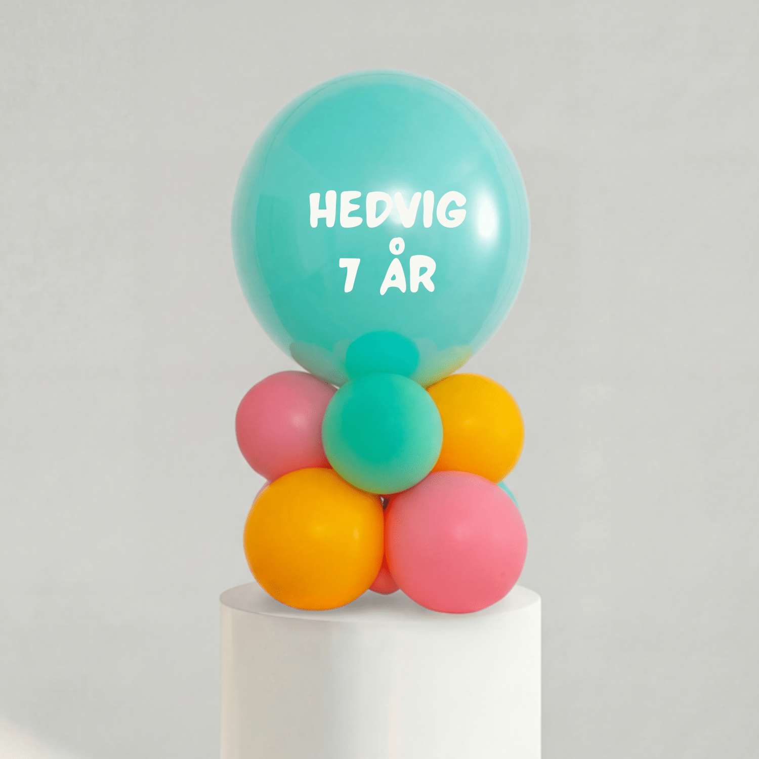 Ballong Stack — Tropisk Mint & Coral - Ballonglevering.no