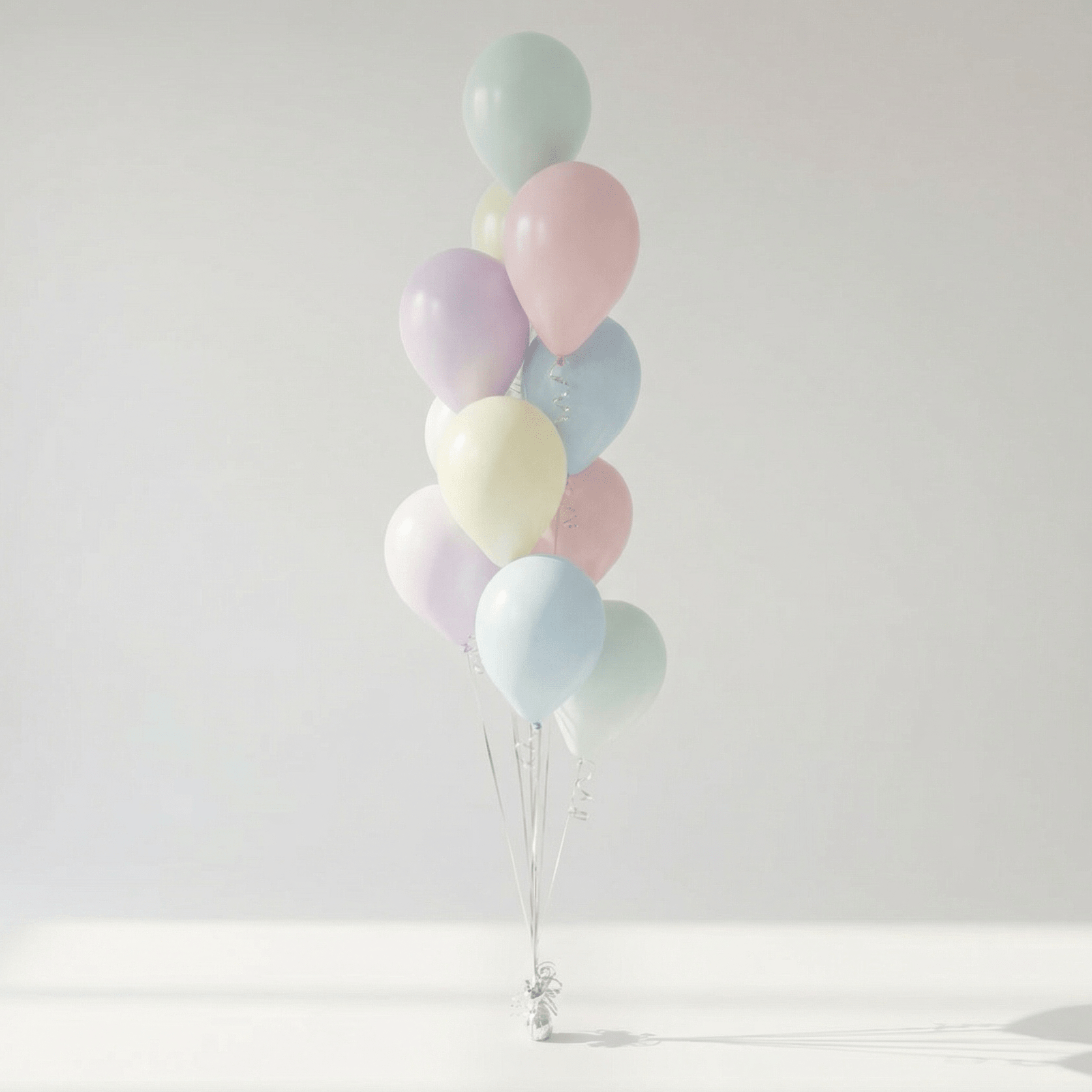 Ballongbukett Pastell Fargemix - Ballonglevering.no