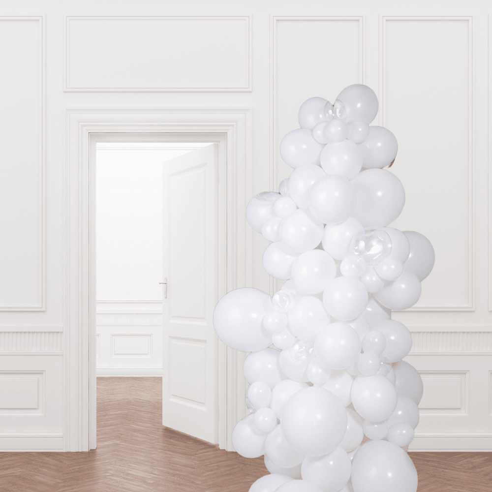 Ballongsøyle Hvit - Ballonglevering.no