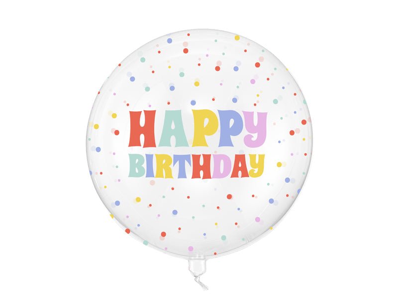 Bubble Ballong Happy Birthday 60 cm - Ballonglevering.no