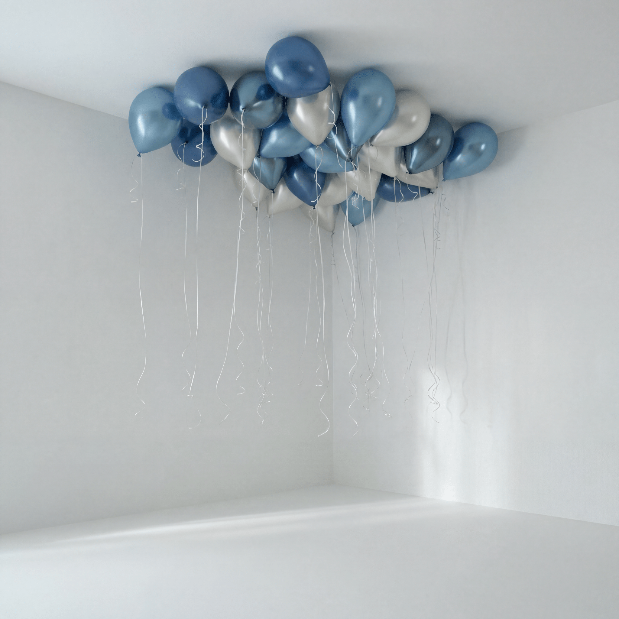 Chrome Blue Takballonger - Ballonglevering.no