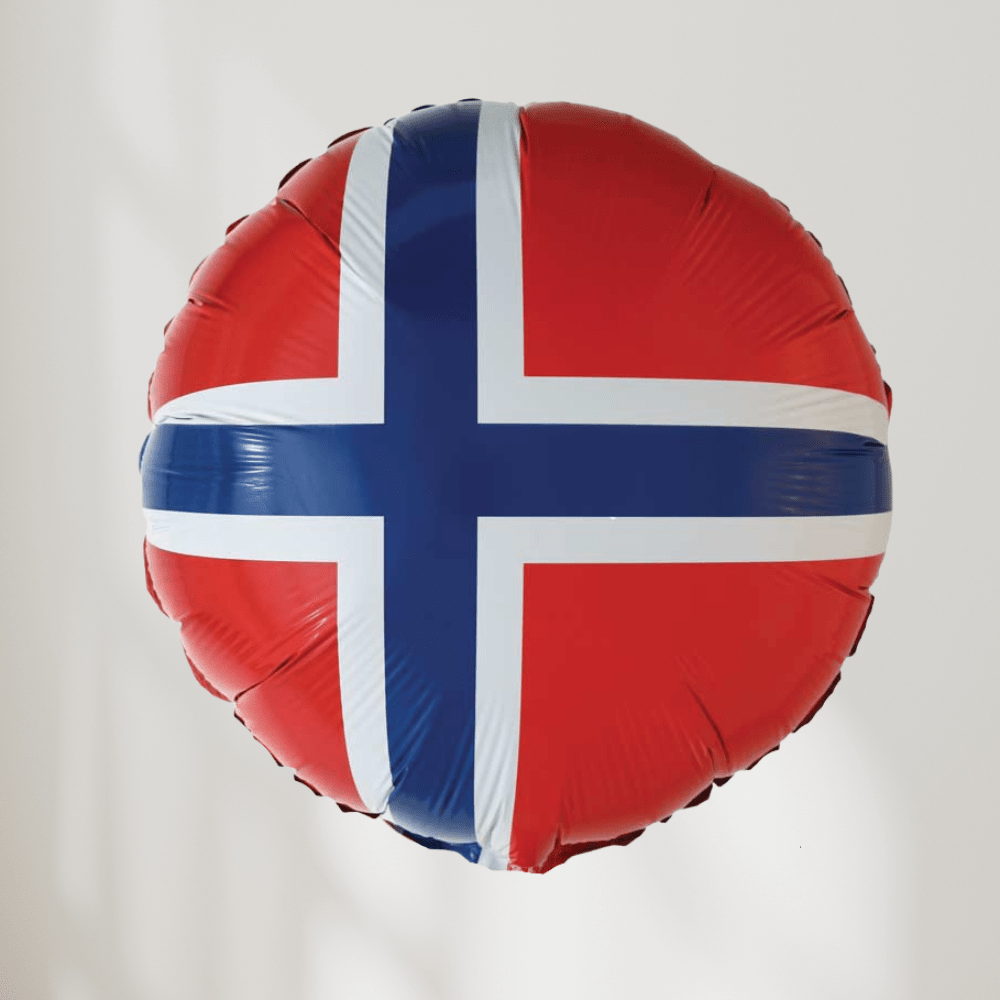 Folieballong Norsk Flagg - Ballonglevering.no