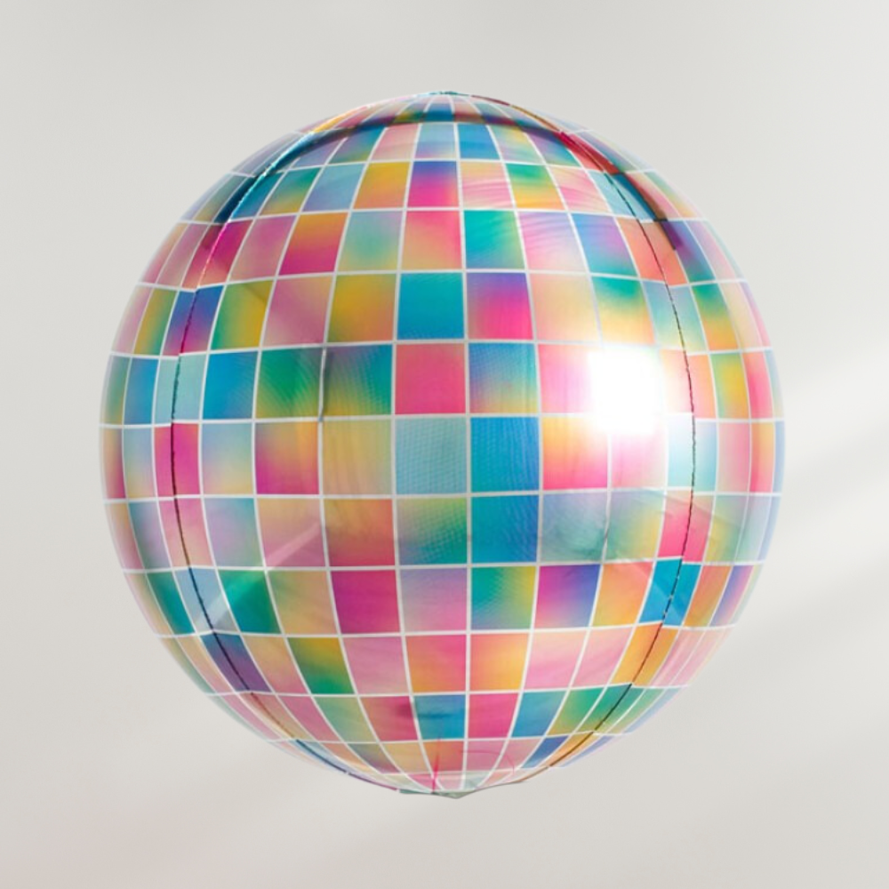 Globe Ballong Discokule Rainbow - Ballonglevering.no