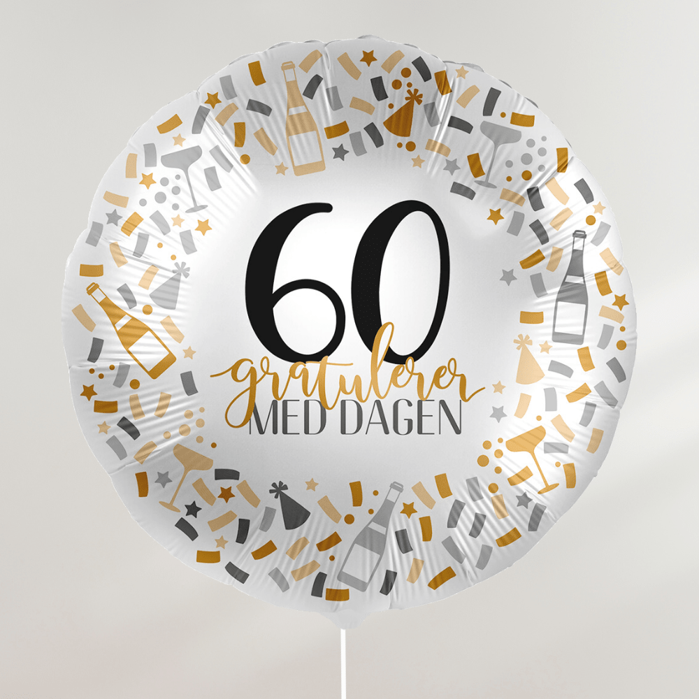 Gratulerer med dagen Ballong - Velg årstall - Ballonglevering.no