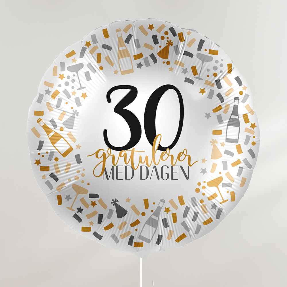 Gratulerer med dagen Ballong - Velg årstall - Ballonglevering.no