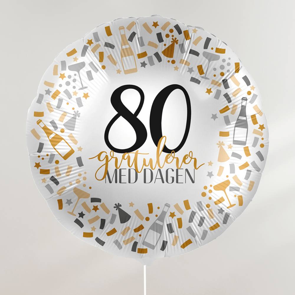 Gratulerer med dagen Ballong - Velg årstall - Ballonglevering.no