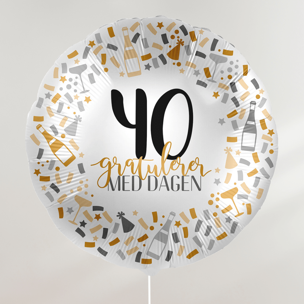 Gratulerer med dagen Ballong - Velg årstall - Ballonglevering.no