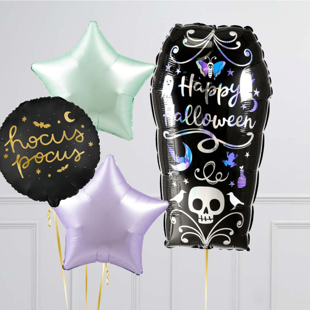 Halloween Kiste Ballongbukett - Ballonglevering.no