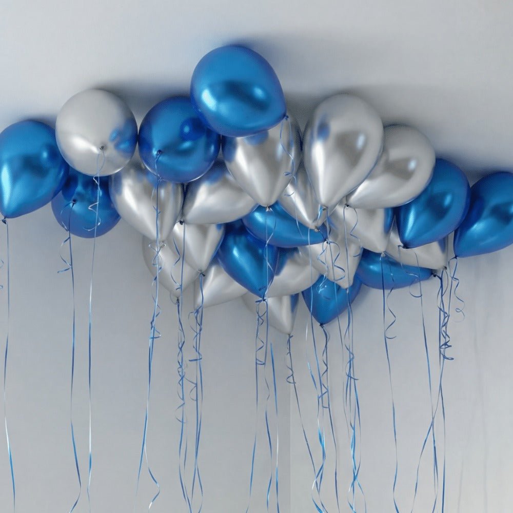 Silver Blue Takballonger - Ballonglevering.no
