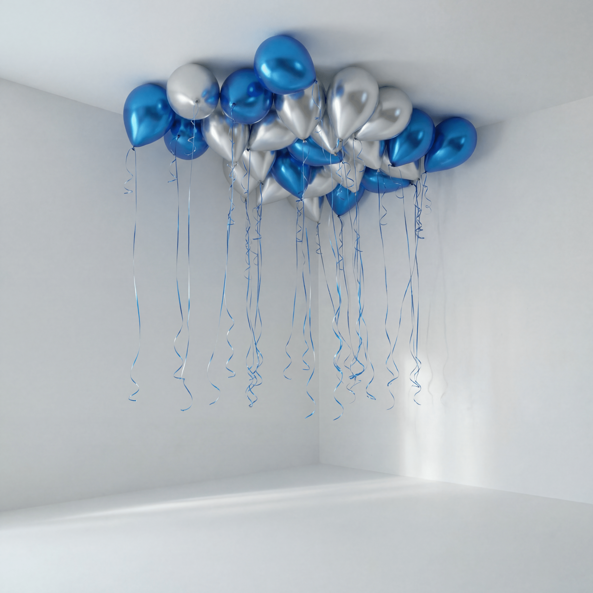 Silver Blue Takballonger - Ballonglevering.no