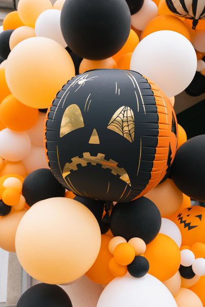 Skumle Gresskar Rund Folieballong – Halloween - Ballonglevering.no