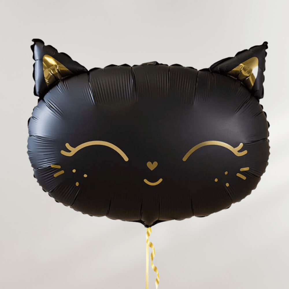 Søt Svart Katt Ballong - Ballonglevering.no
