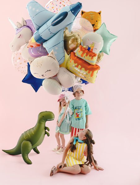 Stående T-Rex Folieballong Grønn 93x79 cm - Ballonglevering.no