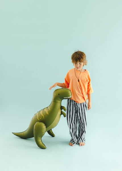 Stående T-Rex Folieballong Grønn 93x79 cm - Ballonglevering.no