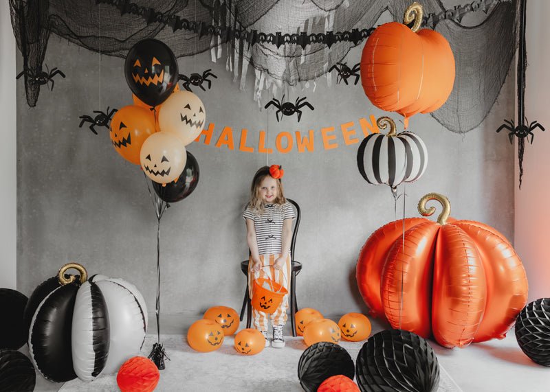 Stripete Gresskar Folieballong – Halloween - Ballonglevering.no