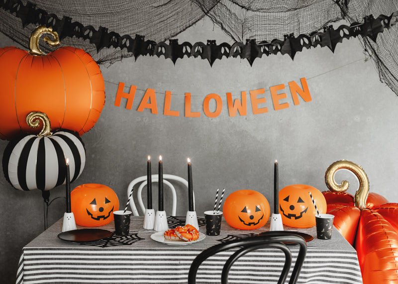 Stripete Gresskar Folieballong – Halloween - Ballonglevering.no