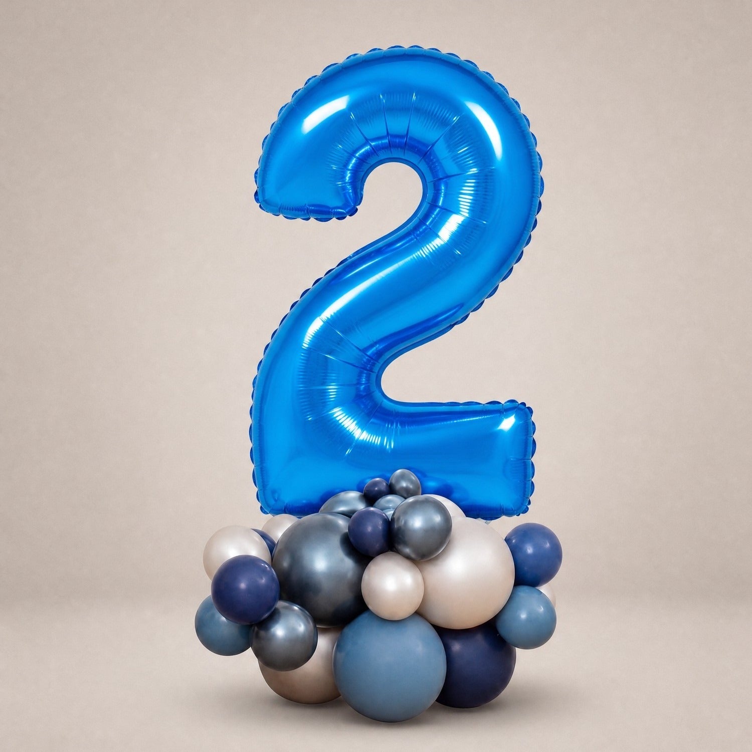 Tall Ballongstack – Blå – tall 2 – Ballonglevering.no