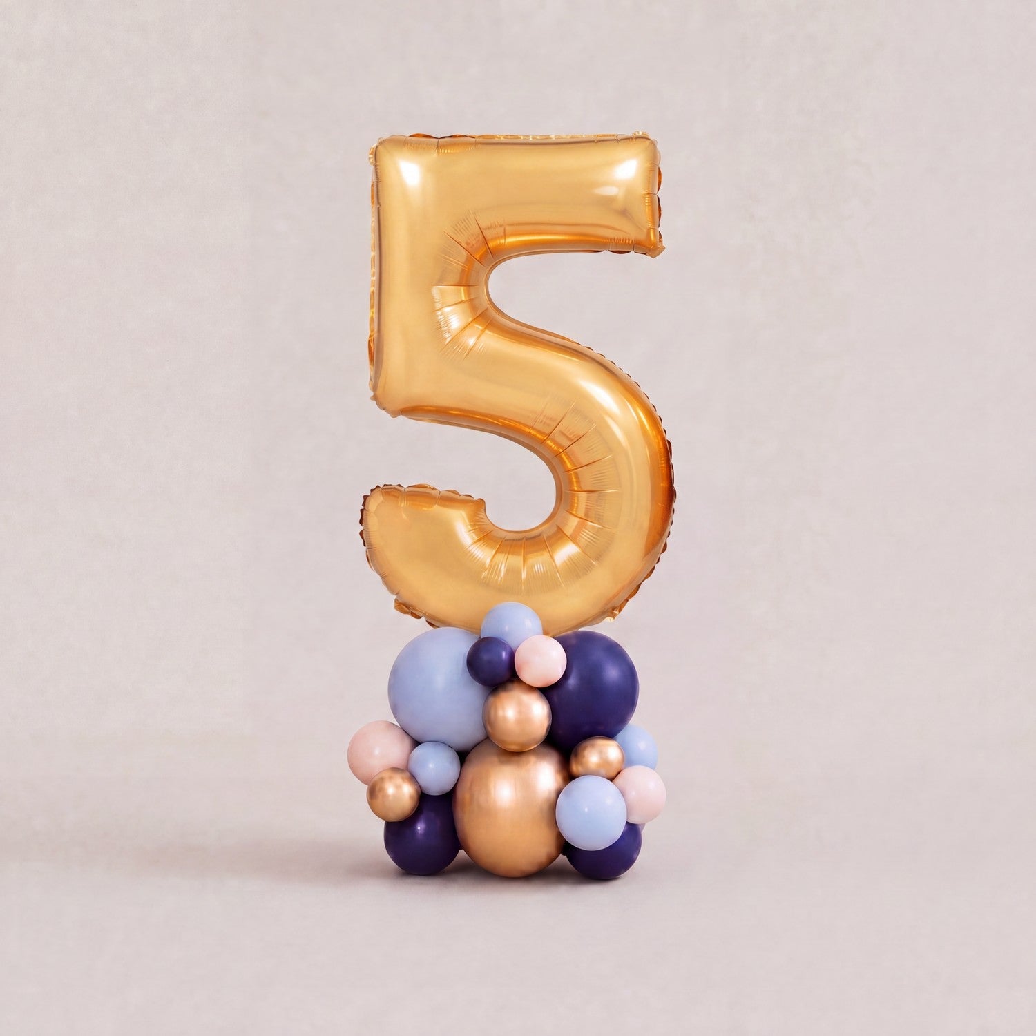 Tall Ballongstack — Navy Gold - Ballonglevering.no