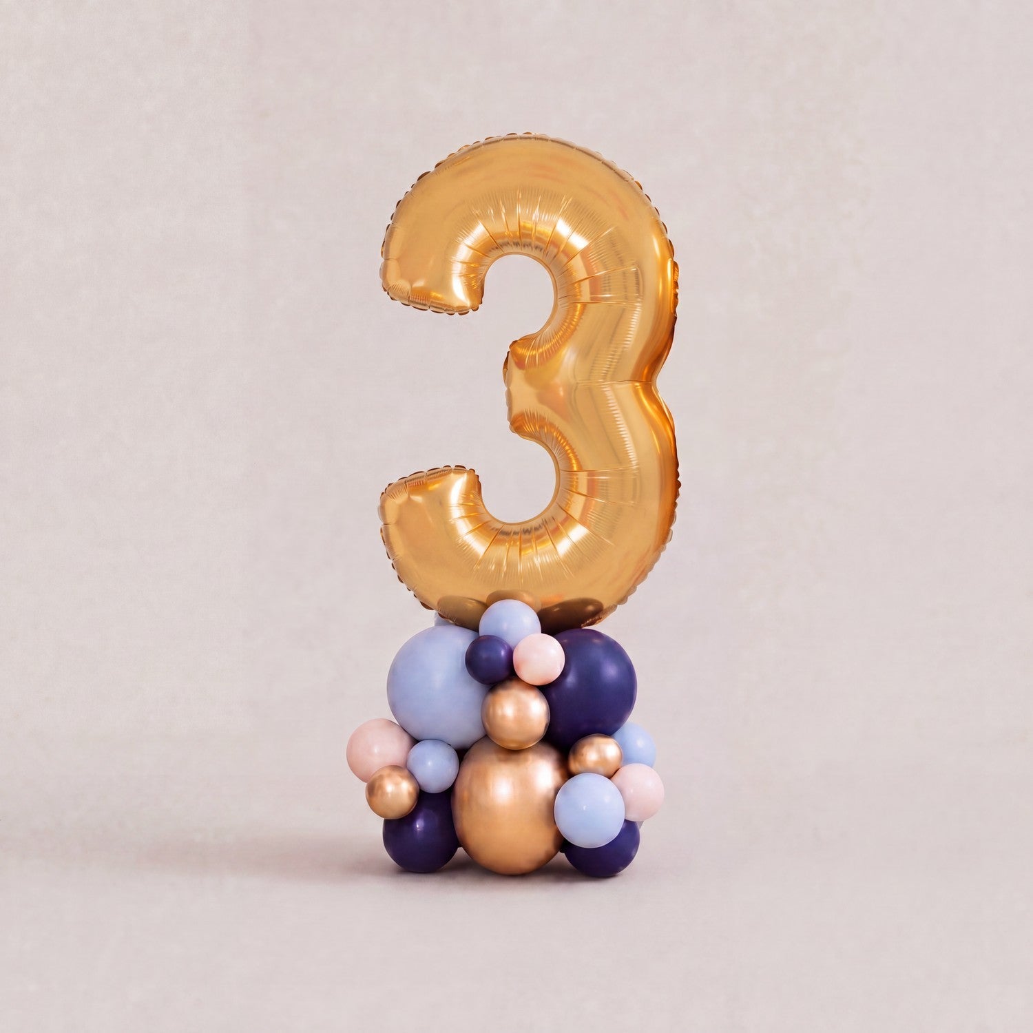 Tall Ballongstack — Navy Gold - Ballonglevering.no