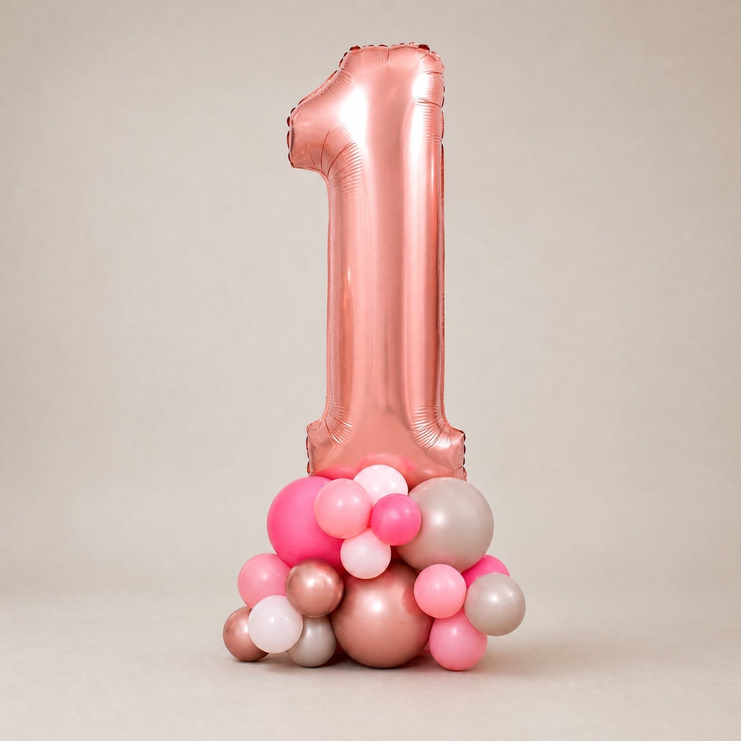 Tall Ballongstack — Rosa Rosegull - Ballonglevering.no