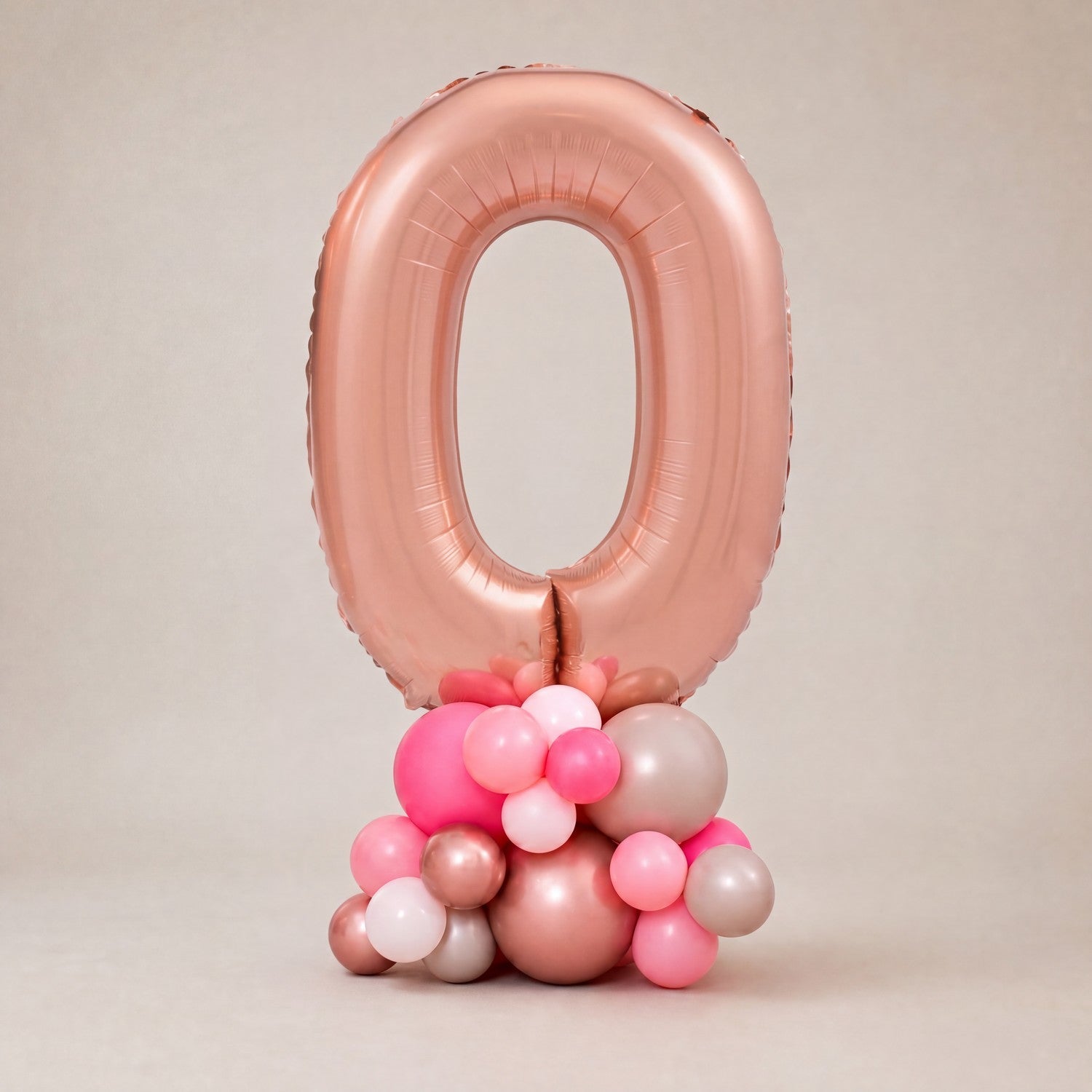 Tall Ballongstack — Rosa Rosegull - Ballonglevering.no