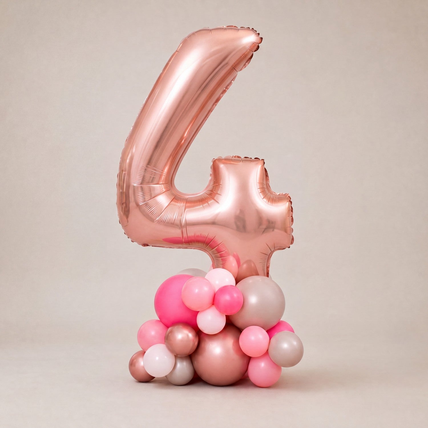 Tall Ballongstack — Rosa Rosegull - Ballonglevering.no