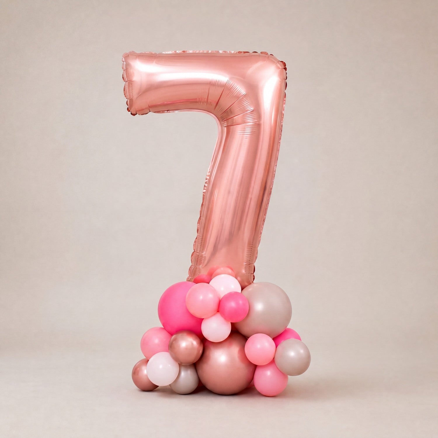 Tall Ballongstack — Rosa Rosegull - Ballonglevering.no
