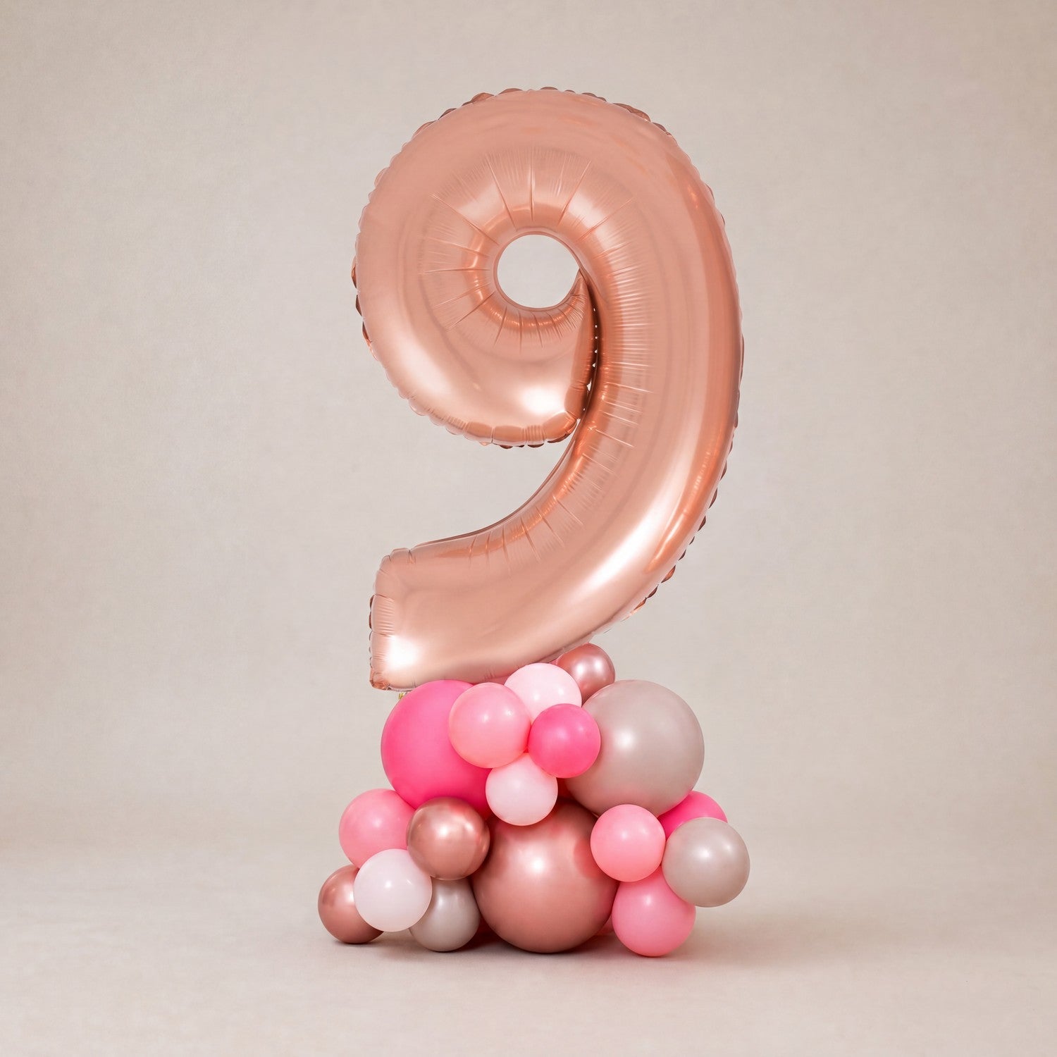 Tall Ballongstack — Rosa Rosegull - Ballonglevering.no