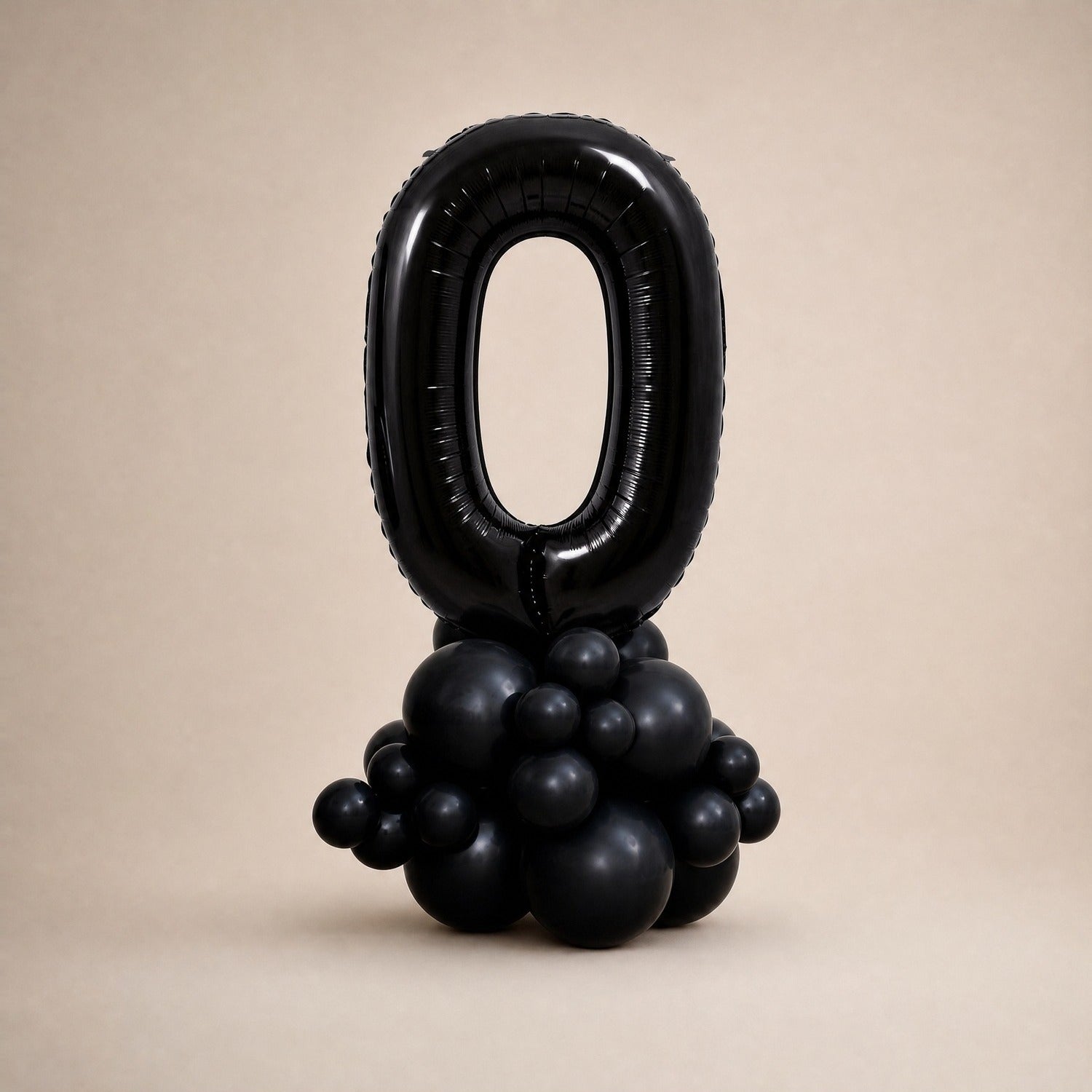 Tall Ballongstack – Sort – tall 0 – Ballonglevering.no
