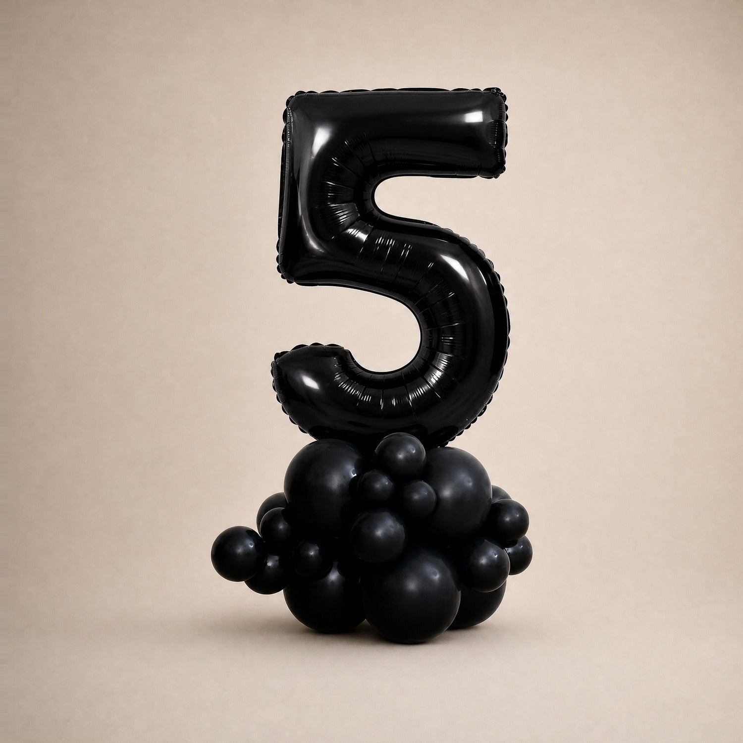 Tall Ballongstack – Sort – tall 5 – Ballonglevering.no