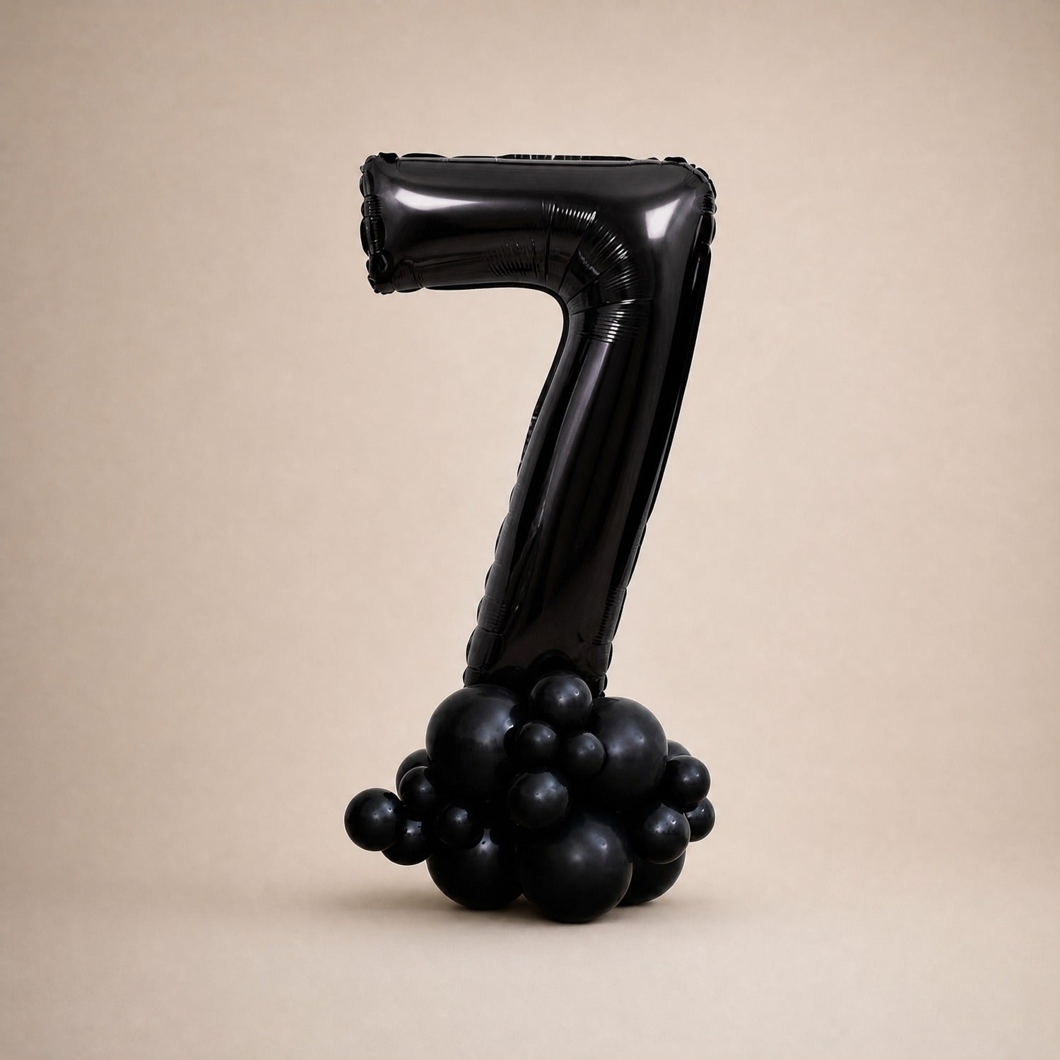 Tall Ballongstack – Sort – tall 7 – Ballonglevering.no