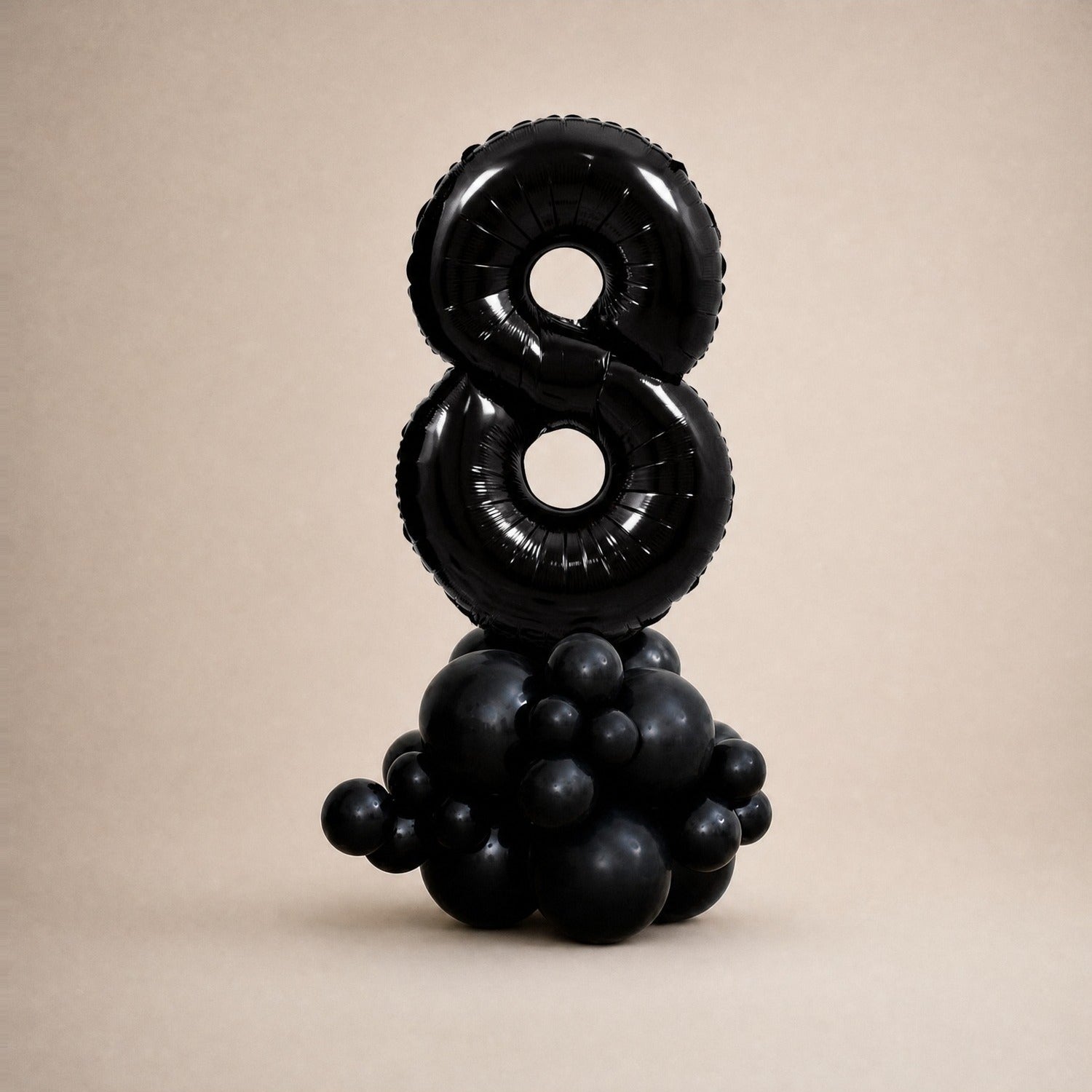 Tall Ballongstack – Sort – tall 8 – Ballonglevering.no
