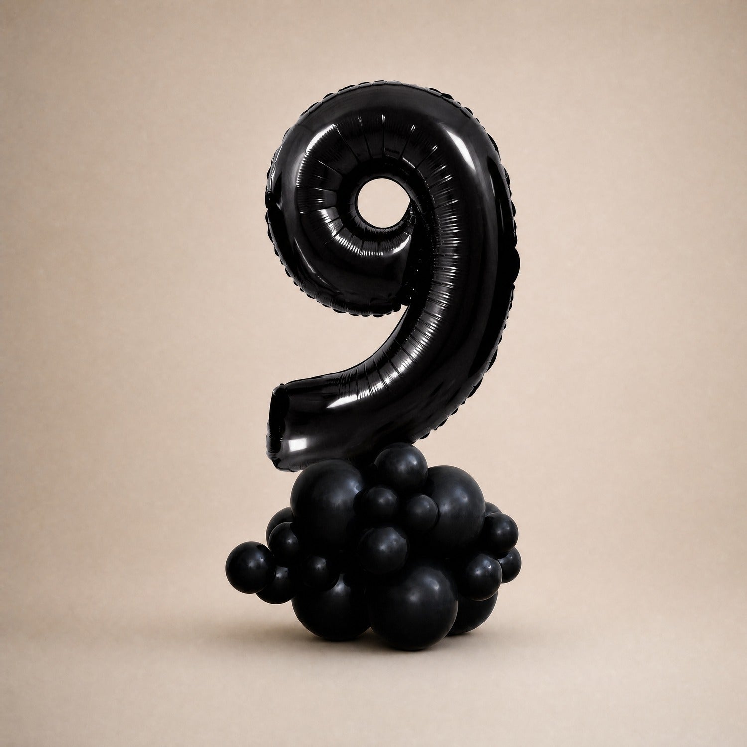 Tall Ballongstack – Sort – tall 9 – Ballonglevering.no