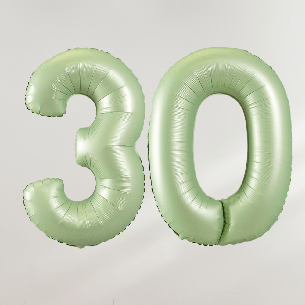 Tallballong Oliven Grønn - Velg ditt tall - Ballonglevering.no