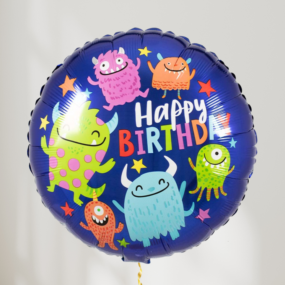 Monster Happy Birthday Ballong