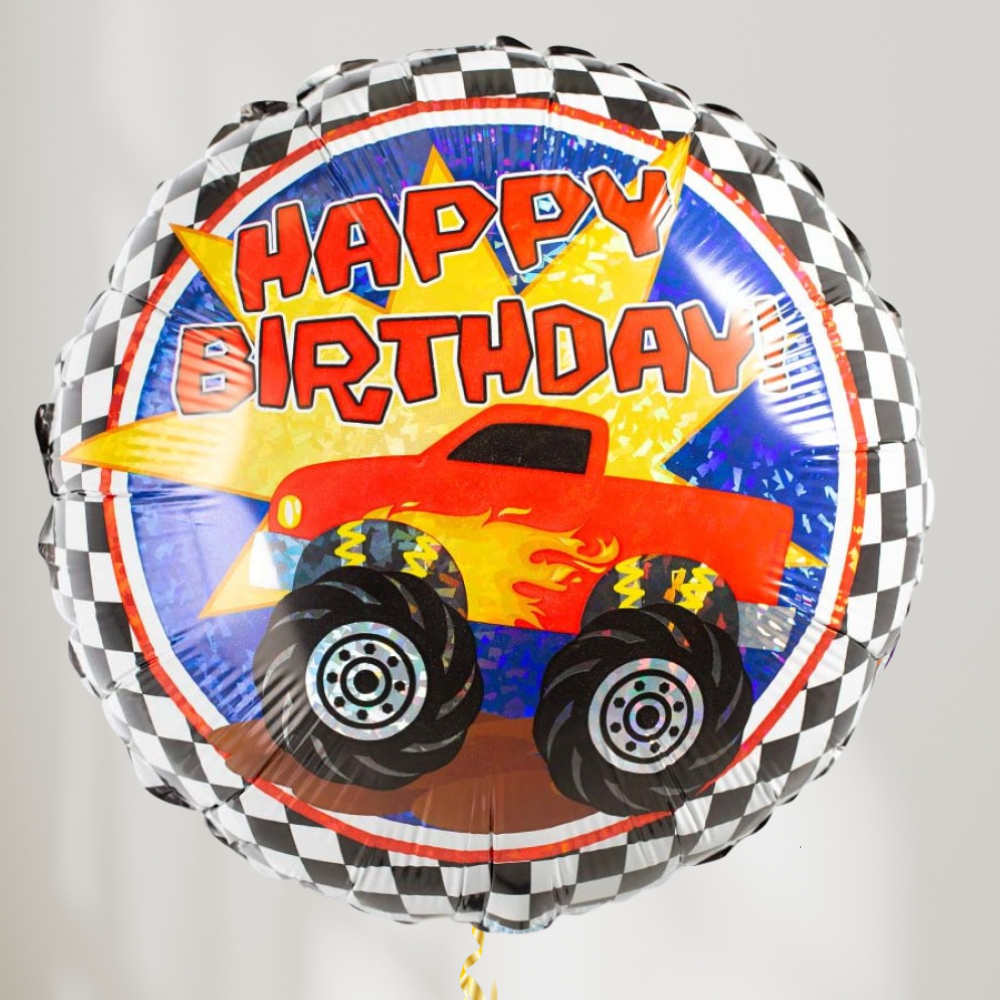 Happy Birthday Monster Truck Ballong