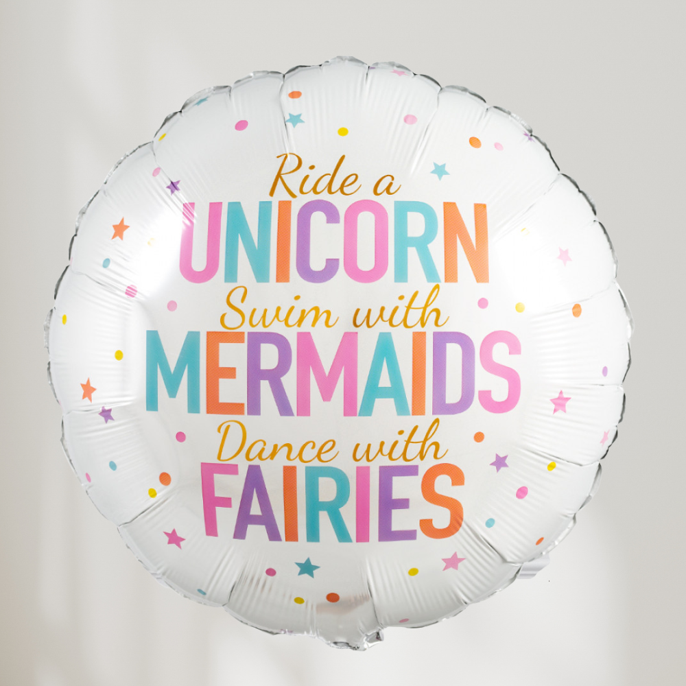 Unicorn Mermaid Fairies Ballong