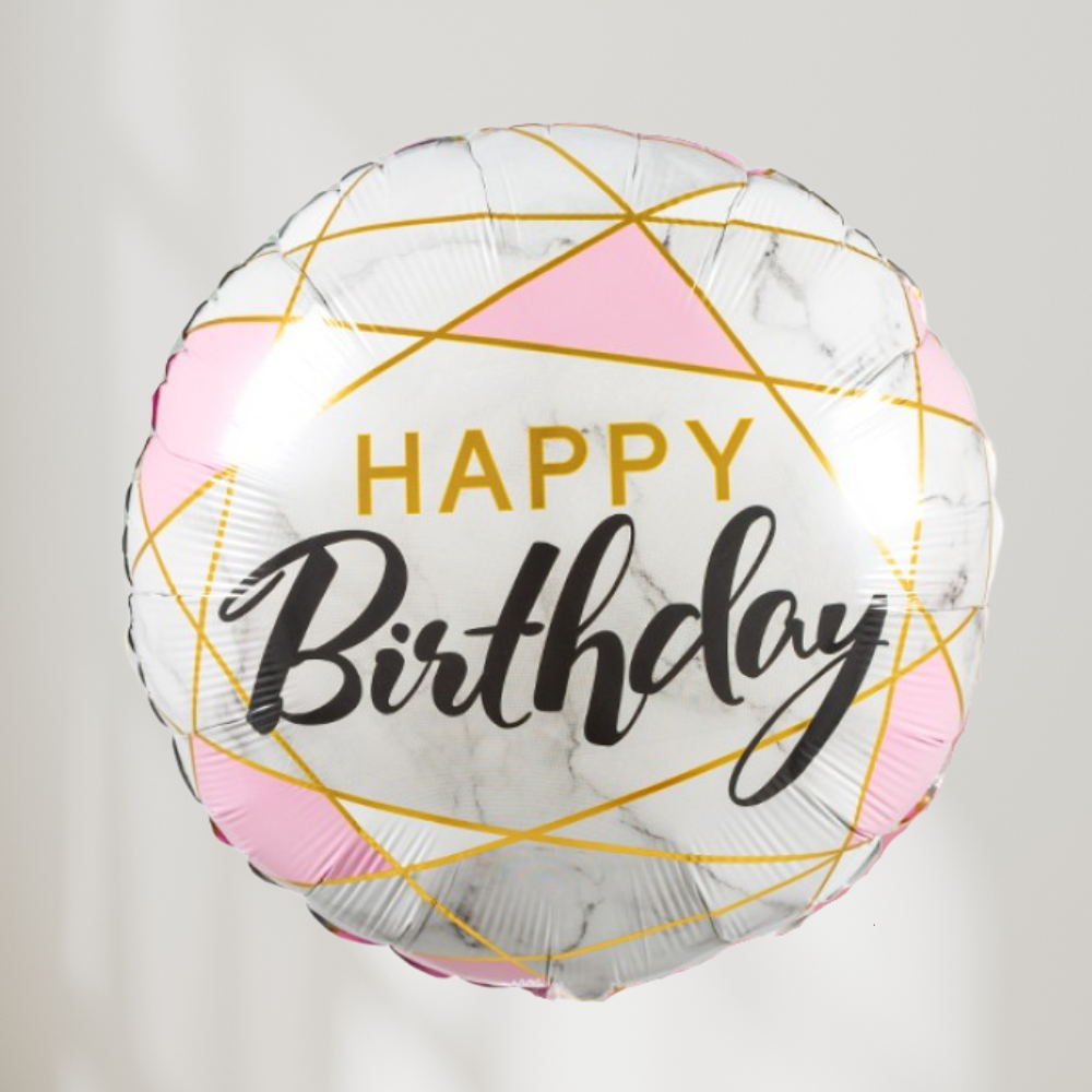 Happy Birthday Marble Ballong