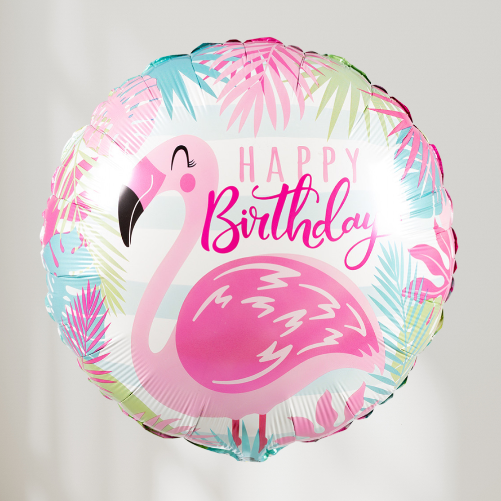 Happy Birthday Flamingo Ballong