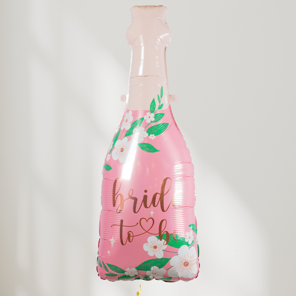 Bride to Be Floral Champagne Ballong