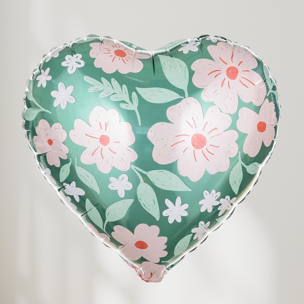 Blomster Hjerte Ballong